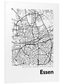 Foam board print City map of Essen