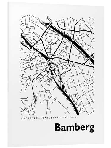 PVC-taulu City map of Bamberg