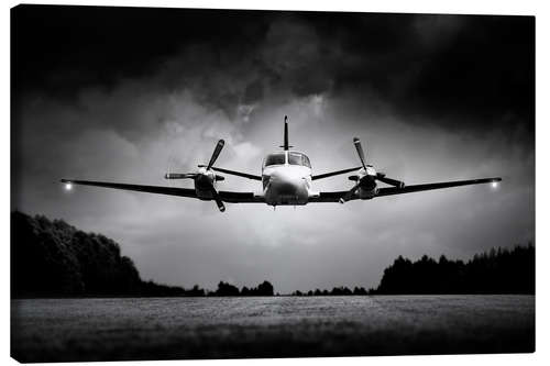 Canvas print Small airplane landing