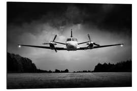 Magnettafel Kleines Flugzeug im Landeanflug