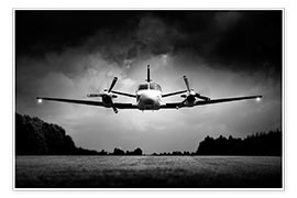 Poster Small airplane landing