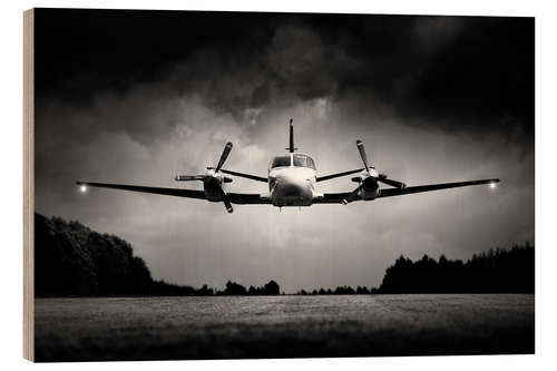 Quadro de madeira Small airplane landing