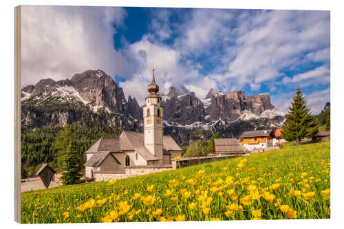 Cuadro de madera Spring in the Dolomites