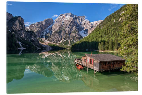 Acrylglas print Braies Lake South Tyrol V