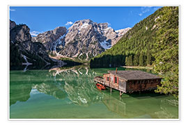 Póster Braies Lake South Tyrol