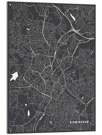 Acrylic print Birmingham England Map