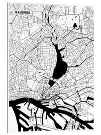 Gallery print Hamburg Germany Map