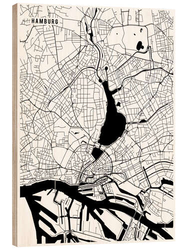 Puutaulu Hamburg Germany Map