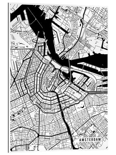 Gallery print Amsterdam Netherlands Map II