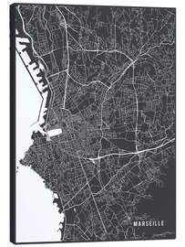 Canvastavla Marseille France Map