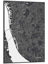 Magnettafel Liverpool England Karte