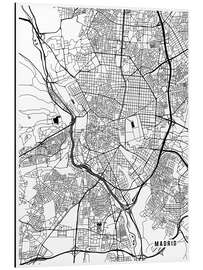 Magnettafel Madrid Karte