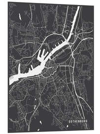 Tableau en PVC Gothenburg Sweden Map