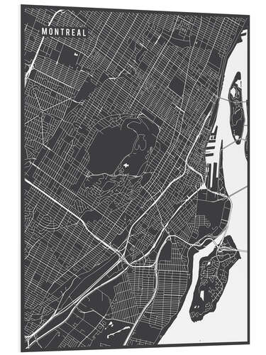 PVC-taulu Montreal Canada Map