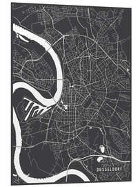 Tableau en PVC Dusseldorf Germany Map