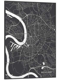Magnettafel Düsseldorf Deutschland Karte