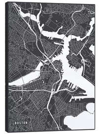 Canvas-taulu Boston USA Map