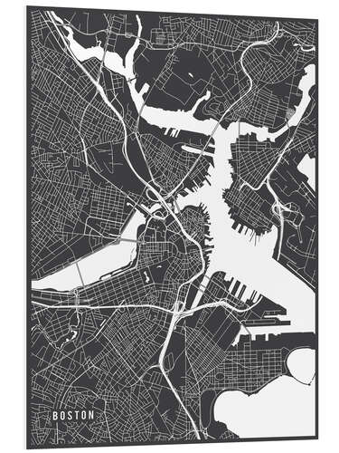 PVC-taulu Boston USA Map