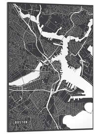 Gallery print Boston USA Map