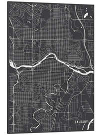 Tableau en aluminium Plan de Calgary, Canada