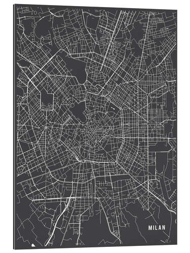 Gallery print Milan Italy Map