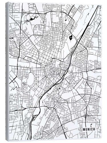 Quadro em tela Munich Germany Map