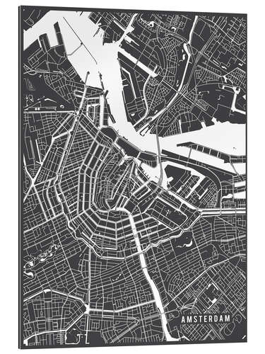 Gallery print Amsterdam Netherlands Map I