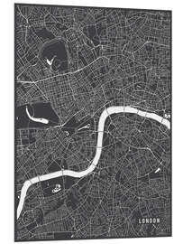 Tableau en PVC Carte de Londres