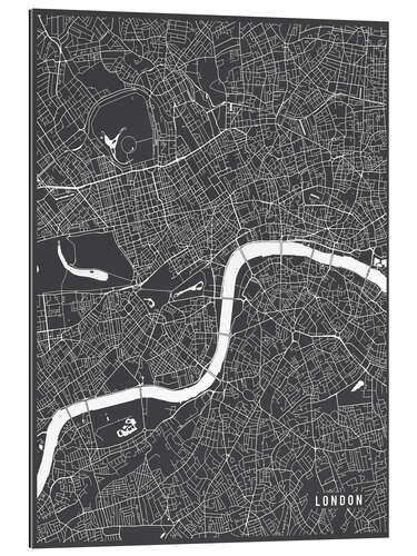 Quadro em plexi-alumínio London England Map