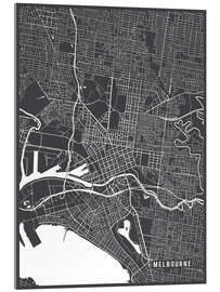 Acrylic print Melbourne Australia Map