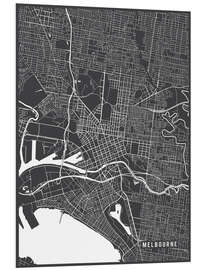 PVC-tavla Melbourne Australia Map