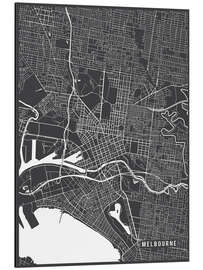 Magnettafel Melbourne Australien Karte