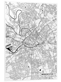 Cuadro de PVC Manchester England Map