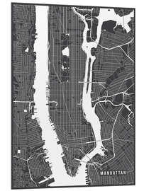 Tableau en PVC Carte de New York, États-Unis