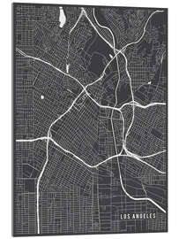 Acrylic print Los Angeles USA Map