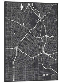 Quadro em plexi-alumínio Los Angeles USA Map