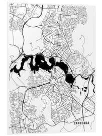 Cuadro de PVC Canberra Australia Map