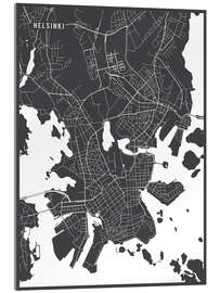 Acrylic print Helsinki Finland Map