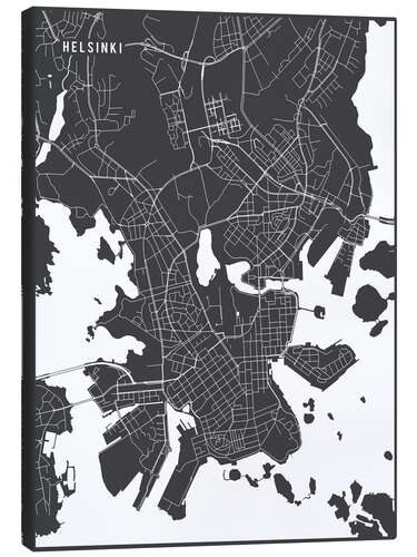 Canvas-taulu Helsinki Finland Map