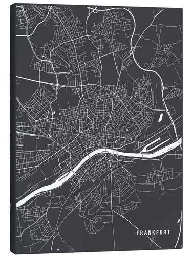 Canvas print Frankfurt Germany Map