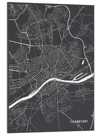 Quadro em plexi-alumínio Frankfurt Germany Map