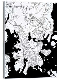 Canvas print Helsinki Finland Map