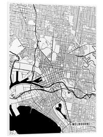 Cuadro de PVC Melbourne Australia Map