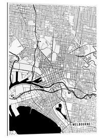 Gallery print Melbourne Australia Map