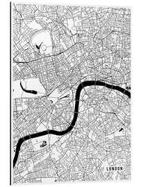 Magnettafel London England Karte