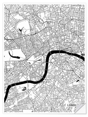 Naklejka na ścianę London England Map