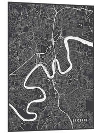 Tableau en PVC Carte de Brisbane, Australie