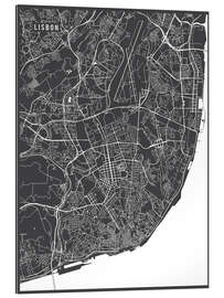 Galleritryck Map of Lisbon, Portugal