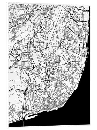 Galleritryk Lisbon Portugal Map