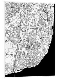 Gallery print Lisbon Portugal Map